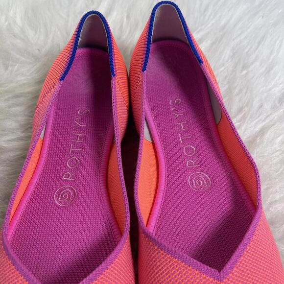 Rothy's Shoes Tropical Pink Round Flats for women size 8 - Picture 8 of 9